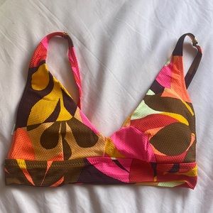 Floral print bikini top